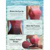 image:imageAmerican Trends Athletic One Piece Swimsuits for Women Modest Bathing Suits Criss Cross Back Water Aerobics SwimwearE Red