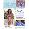 image:imageAmerican Trends Athletic One Piece Swimsuits for Women Modest Bathing Suits Criss Cross Back Water Aerobics SwimwearG Flag