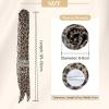 image:imageAmerican Trends Womens Removable Rose Flower ScarfElegant Long Neck Scarf For GirlSoft Headband For Party Wedding DailyLeopard Brown