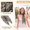 image:imageAmerican Trends Womens Removable Rose Flower ScarfElegant Long Neck Scarf For GirlSoft Headband For Party Wedding DailyLines Leopard