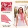 image:imageAmerican Trends Womens Removable Rose Flower ScarfElegant Long Neck Scarf For GirlSoft Headband For Party Wedding DailyRose Pink Polka Dot