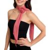 image:imageAmerican Trends Womens Removable Rose Flower ScarfElegant Long Neck Scarf For GirlSoft Headband For Party Wedding DailyRose Pink Polka Dot