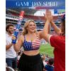 image:imageAmerican Trends Plus Size Bikini Top for Women Large Bust Swim Tops Sports Swim Bra with Strong SupportAmerican Flag