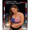 image:imageAmerican Trends Plus Size Bikini Top for Women Large Bust Swim Tops Sports Swim Bra with Strong SupportAmerican Flag