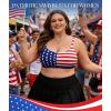 image:imageAmerican Trends Plus Size Bikini Top for Women Large Bust Swim Tops Sports Swim Bra with Strong SupportAmerican Flag