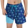 image:imageAmerican Trends Boys Swim Trunks Boys Bathing Suit Toddler Swimsuit Quick Dry Light UPF 50 Kids SwimsuitsCoconut Tree
