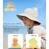 image:imageAmerican Trends Baby Sun Hats for Boys Girls UPF 50 Sun Protection Wide Brim Adjustable Summer Beach Bucket HatA 1 Beige