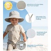 image:imageAmerican Trends Baby Sun Hats for Boys Girls UPF 50 Sun Protection Wide Brim Adjustable Summer Beach Bucket HatA 1 Beige