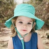 image:imageAmerican Trends Baby Sun Hats for Boys Girls UPF 50 Sun Protection Wide Brim Adjustable Summer Beach Bucket HatA 1 Beige