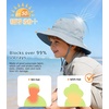 image:imageAmerican Trends Baby Sun Hats for Boys Girls UPF 50 Sun Protection Wide Brim Adjustable Summer Beach Bucket HatA 1 Gray