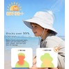image:imageAmerican Trends Baby Sun Hats for Boys Girls UPF 50 Sun Protection Wide Brim Adjustable Summer Beach Bucket HatA 1 White