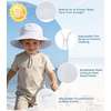 image:imageAmerican Trends Baby Sun Hats for Boys Girls UPF 50 Sun Protection Wide Brim Adjustable Summer Beach Bucket HatA 2 Pack Blue Gray  White