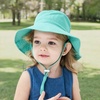 image:imageAmerican Trends Baby Sun Hats for Boys Girls UPF 50 Sun Protection Wide Brim Adjustable Summer Beach Bucket HatA 2 Pack Navy  Gray
