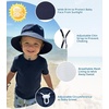 image:imageAmerican Trends Baby Sun Hats for Boys Girls UPF 50 Sun Protection Wide Brim Adjustable Summer Beach Bucket HatA 2 Pack Navy  Gray