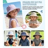 image:imageAmerican Trends Baby Sun Hats for Boys Girls UPF 50 Sun Protection Wide Brim Adjustable Summer Beach Bucket HatA 2 Pack Navy  White