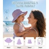 image:imageAmerican Trends Baby Sun Hats for Boys Girls UPF 50 Sun Protection Wide Brim Adjustable Summer Beach Bucket HatPurple