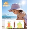 image:imageAmerican Trends Baby Sun Hats for Boys Girls UPF 50 Sun Protection Wide Brim Adjustable Summer Beach Bucket HatPurple