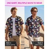 image:imageAmerican Trends Mens Hawaiian Shirt Floral Print Aloha Novelty Button Down Shirts Casual Short Sleeve Beachwear for Men1 80s Geometric Black