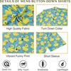 image:imageAmerican Trends Mens Hawaiian Shirt Floral Print Aloha Novelty Button Down Shirts Casual Short Sleeve Beachwear for Men1 Blue Yellow Ducky