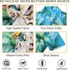 image:imageAmerican Trends Mens Hawaiian Shirt Floral Print Aloha Novelty Button Down Shirts Casual Short Sleeve Beachwear for Men1 Coconut Tree Cat