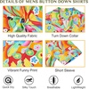 image:imageAmerican Trends Mens Hawaiian Shirt Floral Print Aloha Novelty Button Down Shirts Casual Short Sleeve Beachwear for Men1 Flowery Parrot