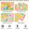 image:imageAmerican Trends Mens Hawaiian Shirt Floral Print Aloha Novelty Button Down Shirts Casual Short Sleeve Beachwear for Men1 Fruit Parrot