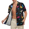 image:imageAmerican Trends Mens Hawaiian Shirt Floral Print Aloha Novelty Button Down Shirts Casual Short Sleeve Beachwear for Men1 Neon Dinosaur