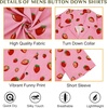 image:imageAmerican Trends Mens Hawaiian Shirt Floral Print Aloha Novelty Button Down Shirts Casual Short Sleeve Beachwear for Men1 Strawberry