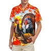image:imageAmerican Trends Mens Hawaiian Shirt Floral Print Aloha Novelty Button Down Shirts Casual Short Sleeve Beachwear for Men3 Turkey Painting