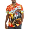 image:imageAmerican Trends Mens Hawaiian Shirt Floral Print Aloha Novelty Button Down Shirts Casual Short Sleeve Beachwear for Men3 Turkey Painting