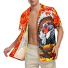 image:imageAmerican Trends Mens Hawaiian Shirt Floral Print Aloha Novelty Button Down Shirts Casual Short Sleeve Beachwear for Men3 Turkey Painting