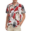 image:imageAmerican Trends Mens Hawaiian Shirt Floral Print Aloha Novelty Button Down Shirts Casual Short Sleeve Beachwear for Men4 Christmas Cat