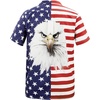 image:imageAmerican Trends Mens Hawaiian Shirt Floral Print Aloha Novelty Button Down Shirts Casual Short Sleeve Beachwear for MenAmerican Flag With Eagle