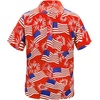 image:imageAmerican Trends Mens Hawaiian Shirt Floral Print Aloha Novelty Button Down Shirts Casual Short Sleeve Beachwear for MenRed American Flag