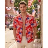image:imageAmerican Trends Mens Hawaiian Shirt Floral Print Aloha Novelty Button Down Shirts Casual Short Sleeve Beachwear for MenRed American Flag