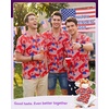 image:imageAmerican Trends Mens Hawaiian Shirt Floral Print Aloha Novelty Button Down Shirts Casual Short Sleeve Beachwear for MenRed American Flag