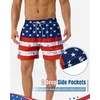 image:imageAmerican Trends Mens Swim Trunks with Compression Liner Quick Dry Swimsuit 5 Mens Board ShortsAmerican Flag
