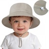 image:imageAmerican Trends Baby Sun Hats for Boys Girls UPF 50 Sun Protection Wide Brim Adjustable Summer Beach Bucket HatA 1 Beige