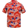 image:imageAmerican Trends Mens Hawaiian Shirt Floral Print Aloha Novelty Button Down Shirts Casual Short Sleeve Beachwear for MenRed American Flag