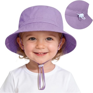 image:imageAmerican Trends Baby Sun Hats for Boys Girls UPF 50 Sun Protection Wide Brim Adjustable Summer Beach Bucket HatPurple