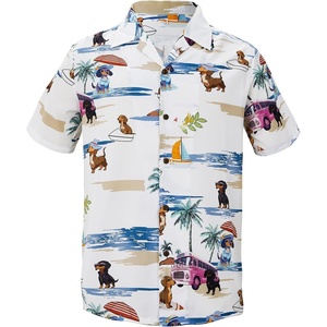 image:imageAmerican Trends Mens Hawaiian Shirt Floral Print Aloha Novelty Button Down Shirts Casual Short Sleeve Beachwear for Men1 Dachshund