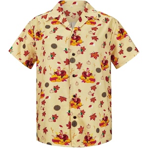 image:imageAmerican Trends Mens Hawaiian Shirt Floral Print Aloha Novelty Button Down Shirts Casual Short Sleeve Beachwear for Men3 Turkey Cartoon