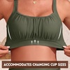 image:imageAmerican Trends Maternity Swimsuit Two Piece  Adjustable Drawstring Side Ruched Pregnancy Bikini High Waisted Bathing SuitGreen