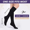 image:imageAmerican Trends Womens Knee High Sock Solid Color Long Tube SockBreathable High Socks for Athletic Halloween amp Daily Wear1 Pack Black