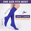 image:imageAmerican Trends Womens Knee High Sock Solid Color Long Tube SockBreathable High Socks for Athletic Halloween amp Daily Wear1 Pack Blue