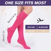 image:imageAmerican Trends Womens Knee High Sock Solid Color Long Tube SockBreathable High Socks for Athletic Halloween amp Daily Wear1 Pack Hot Pink