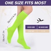 image:imageAmerican Trends Womens Knee High Sock Solid Color Long Tube SockBreathable High Socks for Athletic Halloween amp Daily Wear1 Pack Neon Green