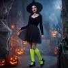 image:imageAmerican Trends Womens Knee High Sock Solid Color Long Tube SockBreathable High Socks for Athletic Halloween amp Daily Wear1 Pack Neon Green