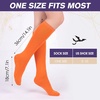 image:imageAmerican Trends Womens Knee High Sock Solid Color Long Tube SockBreathable High Socks for Athletic Halloween amp Daily Wear1 Pack Orange