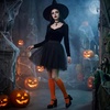 image:imageAmerican Trends Womens Knee High Sock Solid Color Long Tube SockBreathable High Socks for Athletic Halloween amp Daily Wear1 Pack Orange